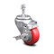 Service Caster 3.5 Inch Red Polyurethane Swivel 10mm Threaded Stem Caster with Brake SCC SCC-TS20S3514-PPUB-RED-TLB-M1015 - alternate 1